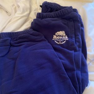 Purple roots track pants gathered ankle sweatpants size large